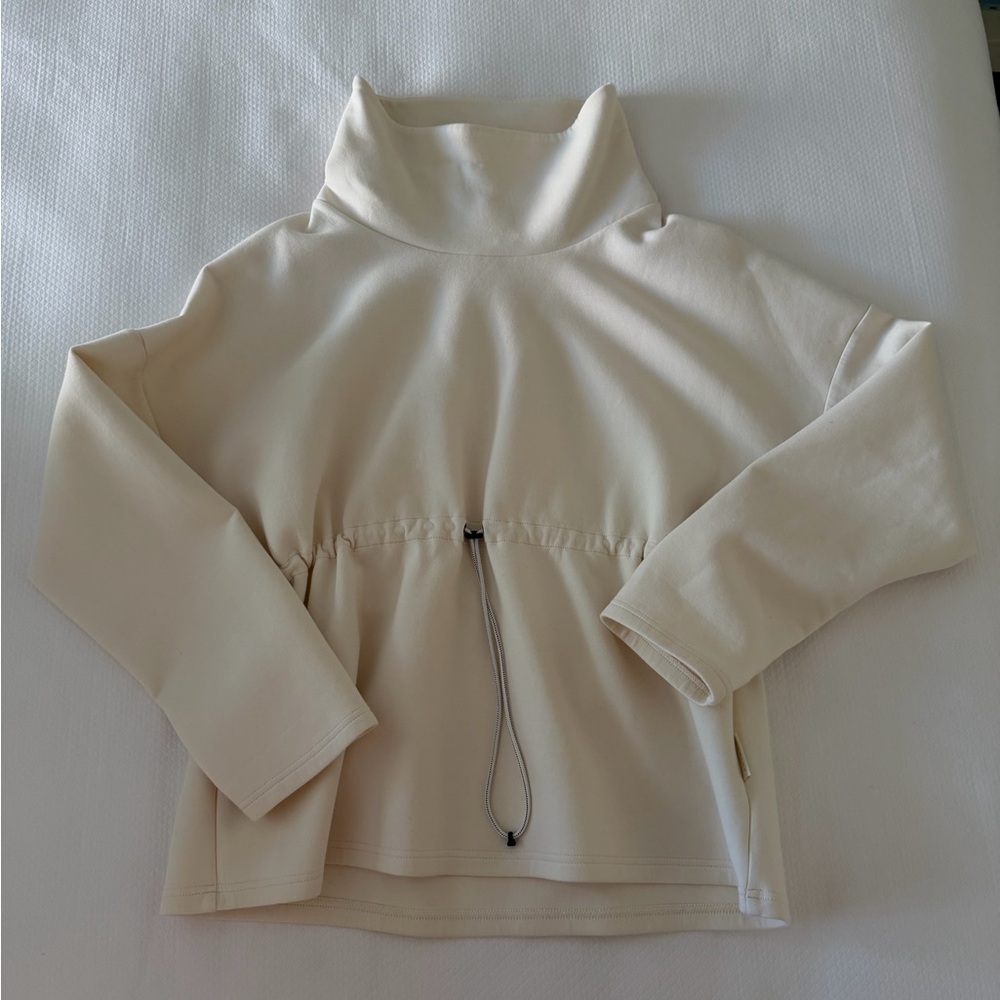 Varley Cream Cowl Neck Pullover Sweater